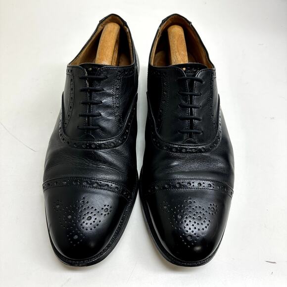 Tricker\'s Men\'s Cambridge Brogue Toecap Bal Oxford City Shoe Black Leather 12.5 main image 13